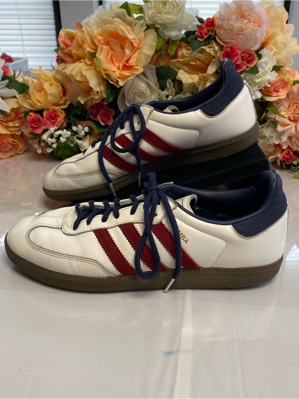 adidas Samba OG IH4881 Core White Team Victory Red Night Indigo Men’s Size 10